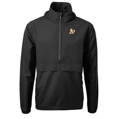 Athletics Cutter & Buck Charter Eco Recycled Half-Zip Anorak Jacket - MLB Jackets