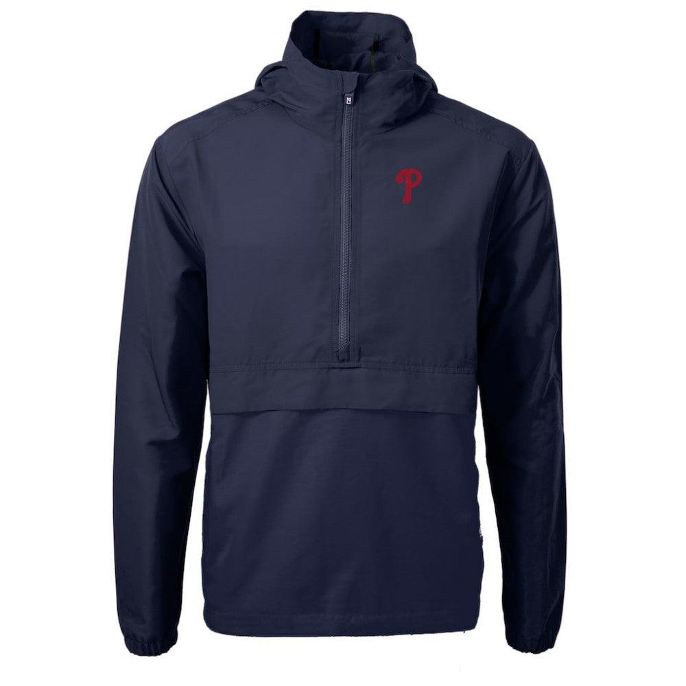 Philadelphia Phillies Cutter & Buck Charter Eco Recycled Half-Zip Anorak Jacket - MLB Jackets