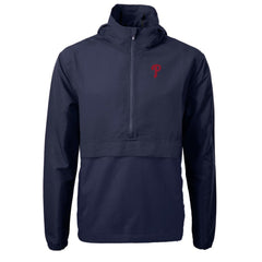 Philadelphia Phillies Cutter & Buck Charter Eco Recycled Half-Zip Anorak Jacket - MLB Jackets