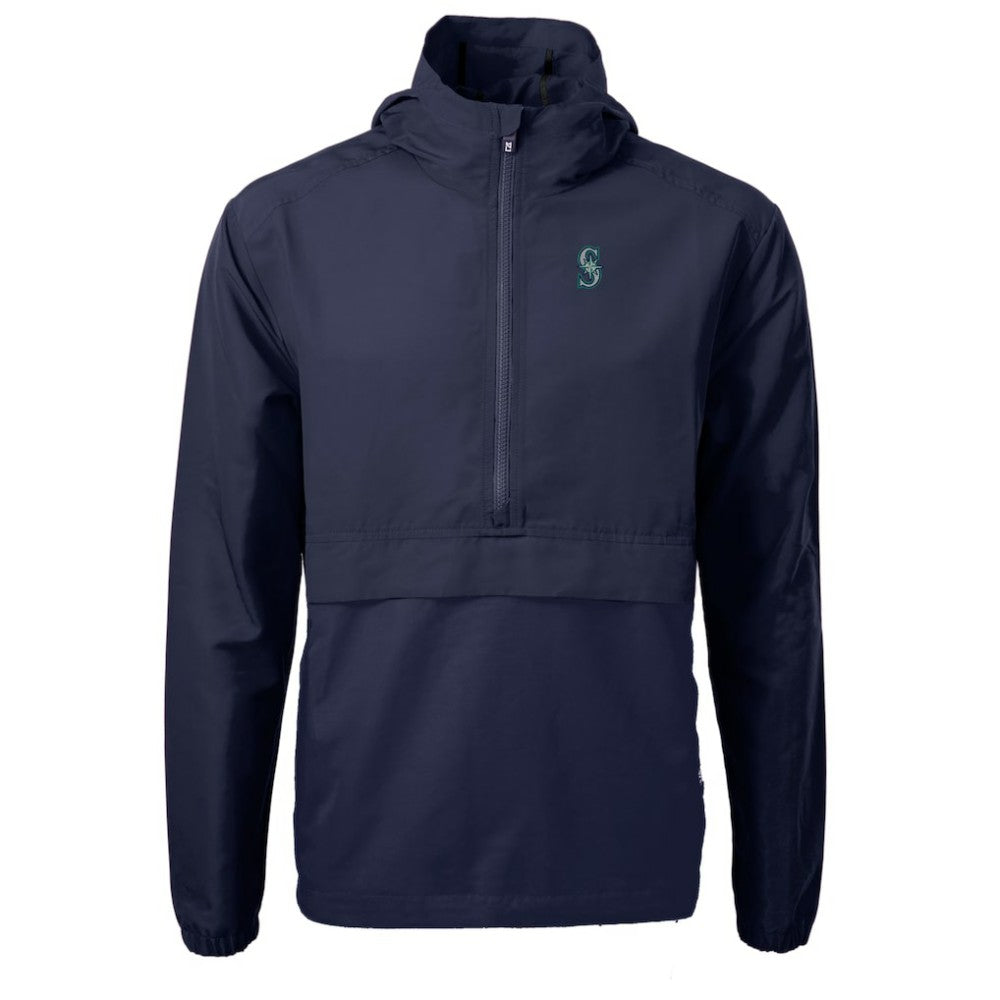 Seattle Mariners Cutter & Buck Charter Eco Recycled Half-Zip Anorak Jacket - MLB Jackets