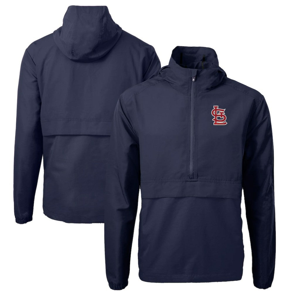 St. Louis Cardinals Cutter & Buck Charter Eco Recycled Half-Zip Anorak Jacket - MLB Jackets