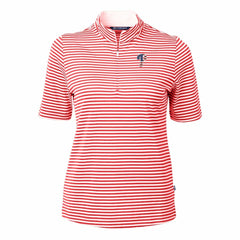 Philadelphia Phillies Cutter & Buck Women's Virtue Eco Pique Stripe Recycled Quarter-Zip Pullover Top - MLB Pullover