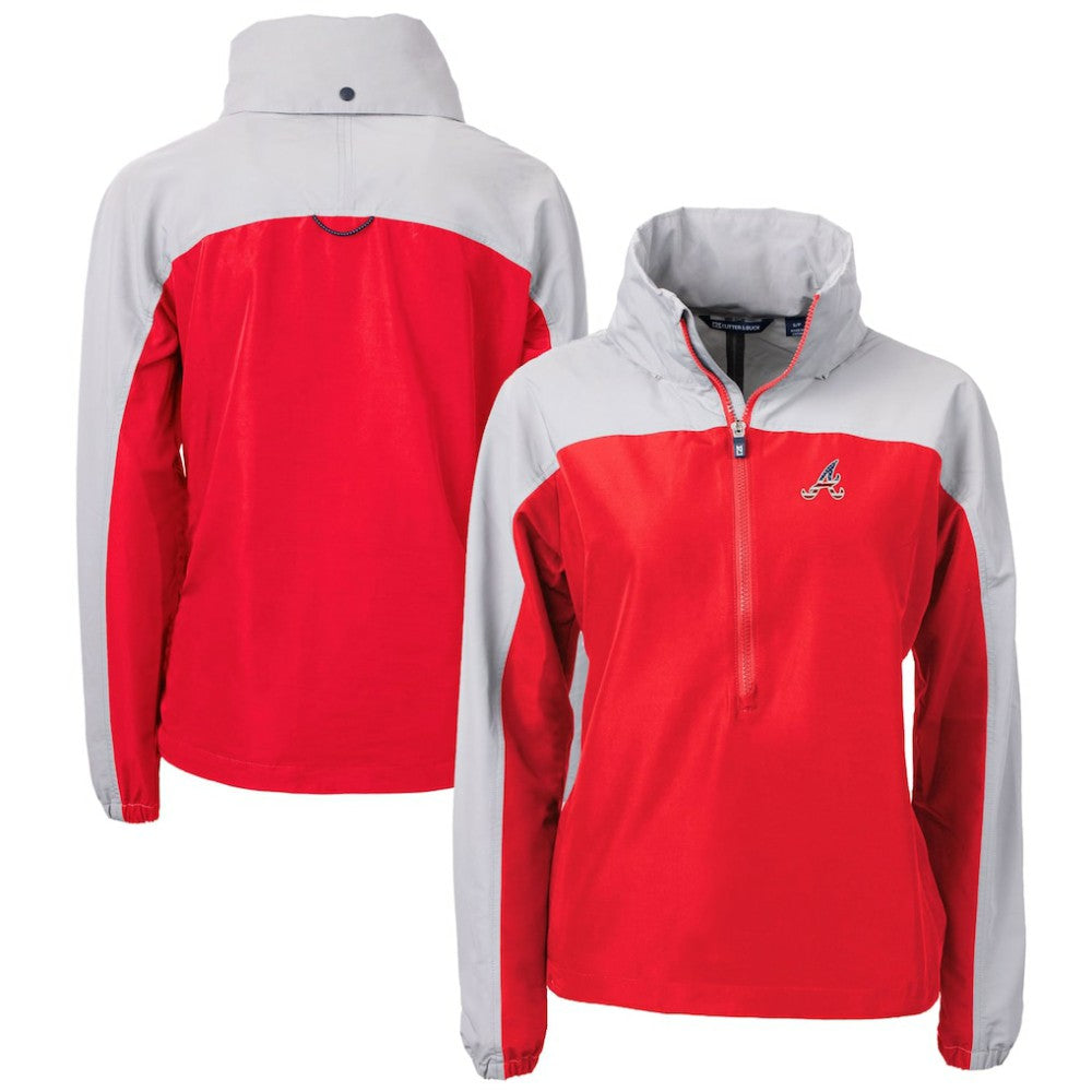 Atlanta Braves Cutter & Buck Women's Charter Eco Recycled Anorak Jacket - MLB Jackets