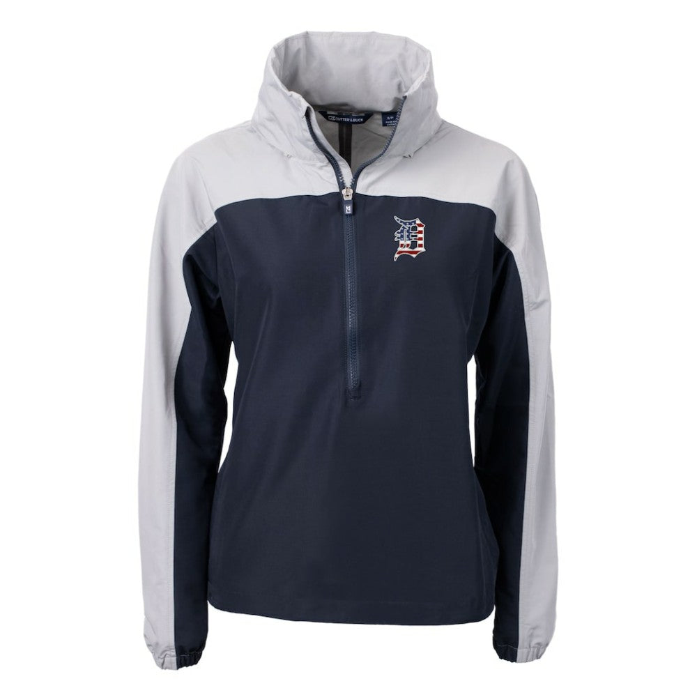 Detroit Tigers Cutter & Buck Women's Charter Eco Recycled Anorak Jacket - MLB Jackets