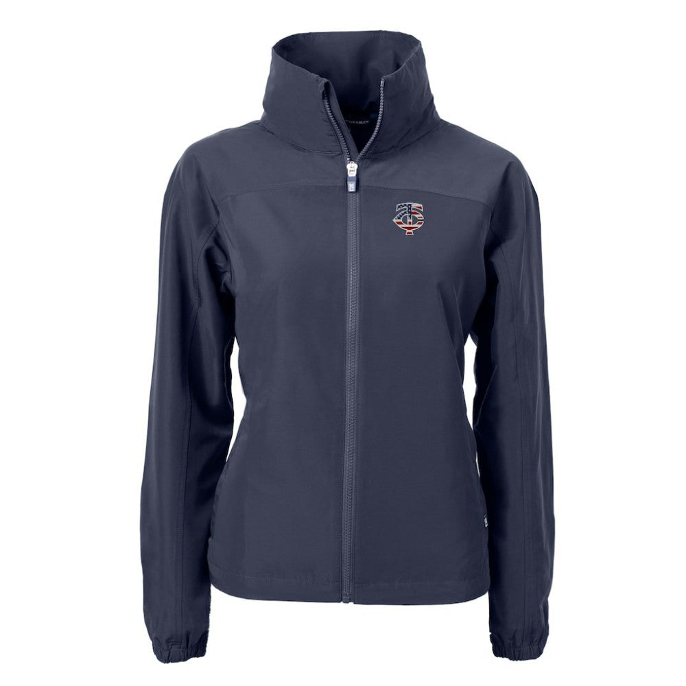 Minnesota Twins Cutter & Buck Women's Charter Eco Recycled Full-Zip Jacket - MLB Jackets