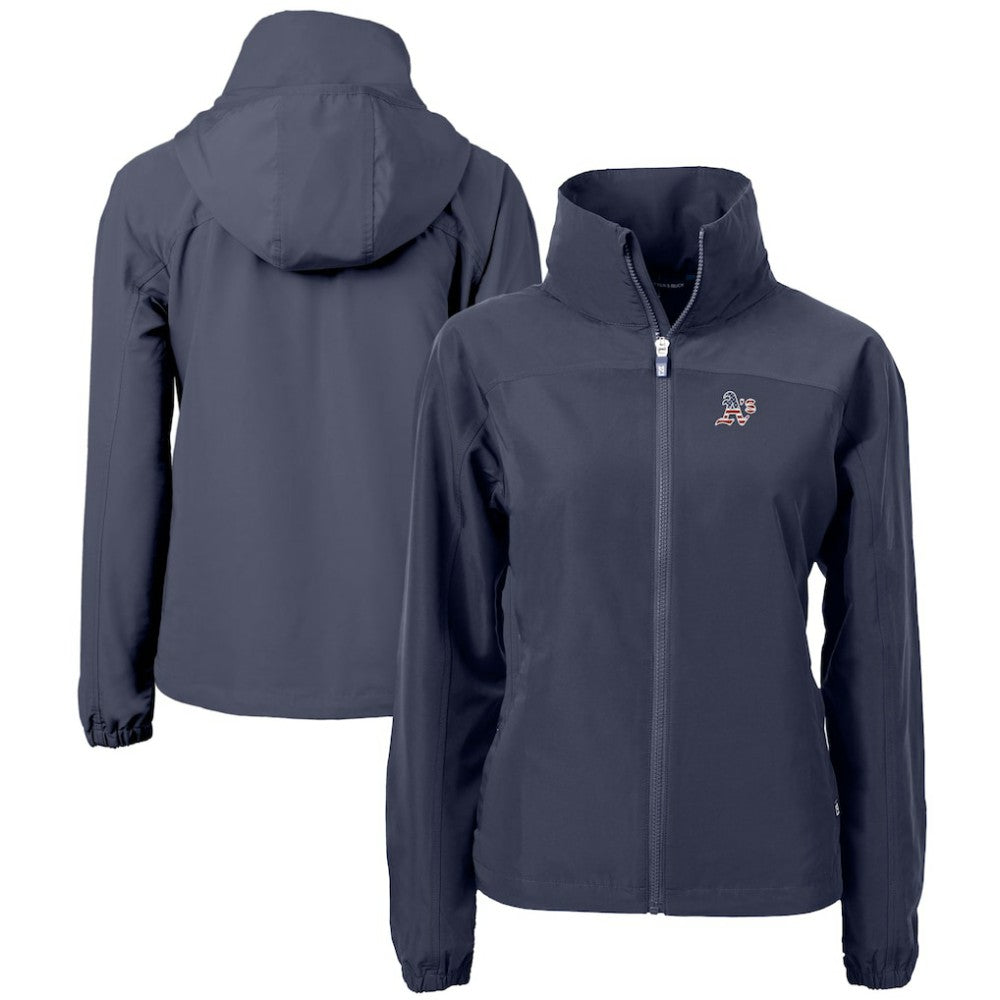 Athletics Cutter & Buck Women's Charter Eco Recycled Full-Zip Jacket - MLB Jackets