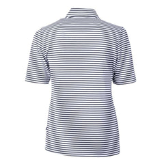 Atlanta Braves Cutter & Buck Women's Virtue Eco Pique Stripe Top - MLB Tops