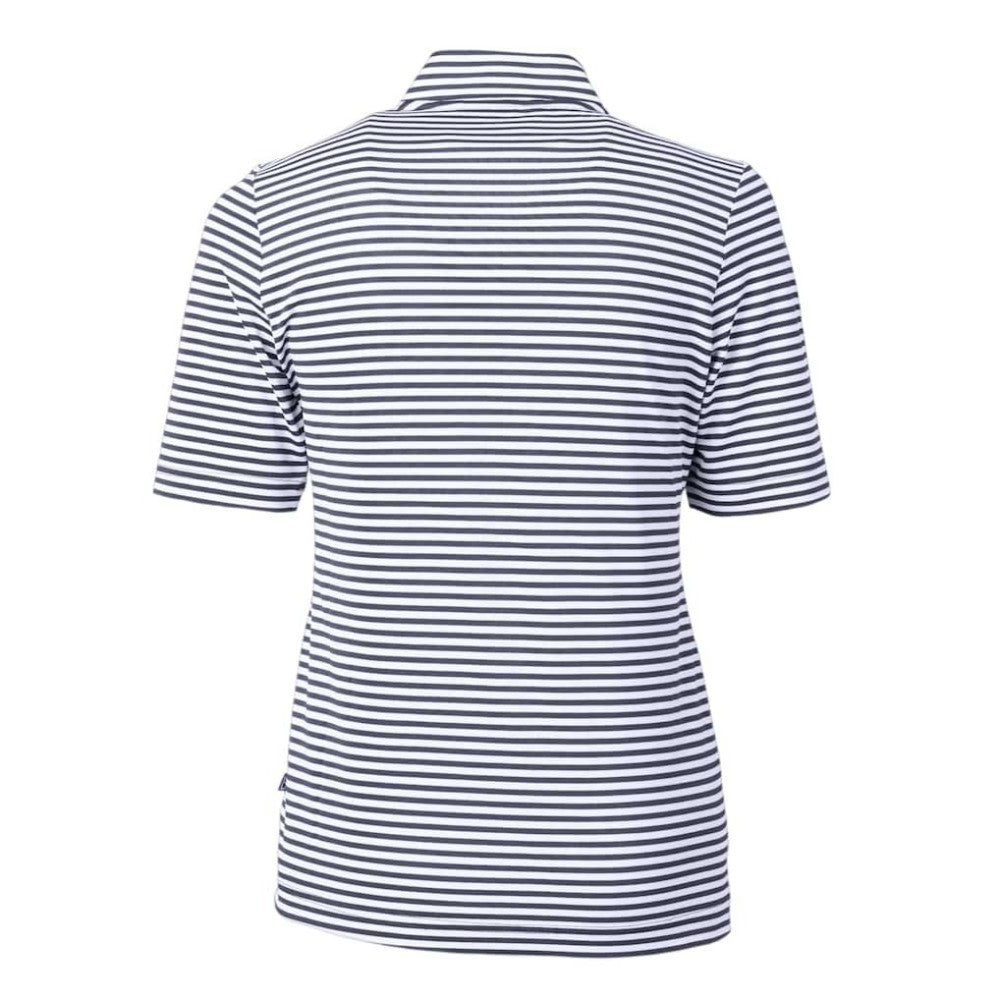 Chicago Cubs Cutter & Buck Women's Virtue Eco Pique Stripe Top - MLB Tops