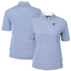 Chicago Cubs Cutter & Buck Women's Virtue Eco Pique Stripe Top - MLB Tops