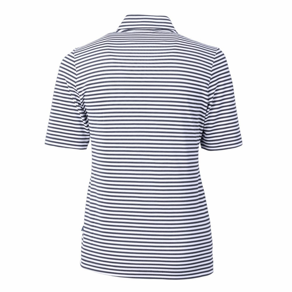 Cleveland Guardians Cutter & Buck Women's Virtue Eco Pique Stripe Top - MLB Tops