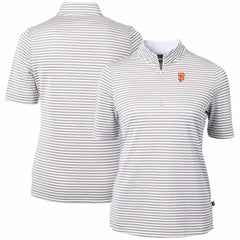San Francisco Giants Cutter & Buck Women's Virtue Eco Pique Stripe Top - MLB Tops