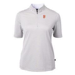 San Francisco Giants Cutter & Buck Women's Virtue Eco Pique Stripe Top - MLB Tops