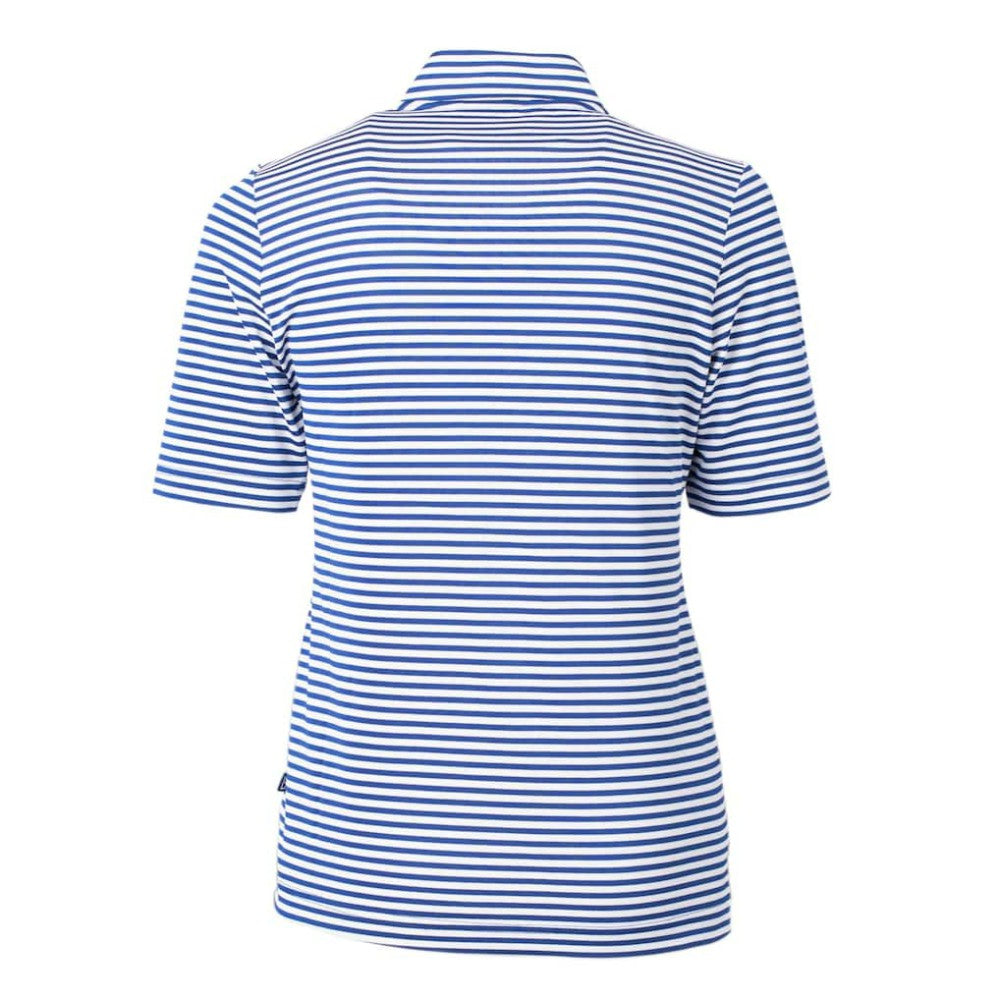 Texas Rangers Cutter & Buck Women's Virtue Eco Pique Stripe Top - MLB Tops