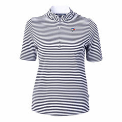 Toronto Blue Jays Cutter & Buck Women's Virtue Eco Pique Stripe Top - MLB Tops