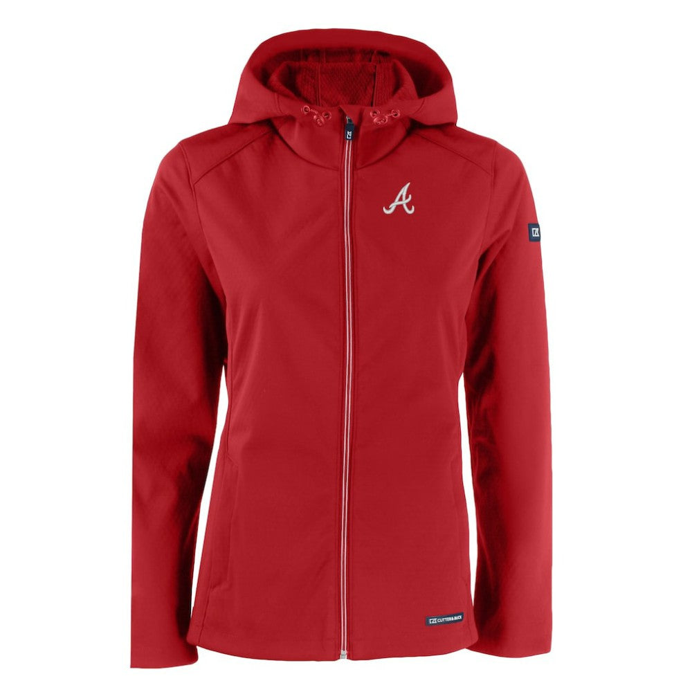 Atlanta Braves Cutter & Buck Women's Evoke Eco Softshell Recycled Full-Zip Jacket - MLB Jackets