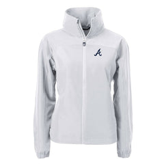 Atlanta Braves Cutter & Buck Women's Charter Eco Recycled Full-Zip Jacket - MLB Jackets