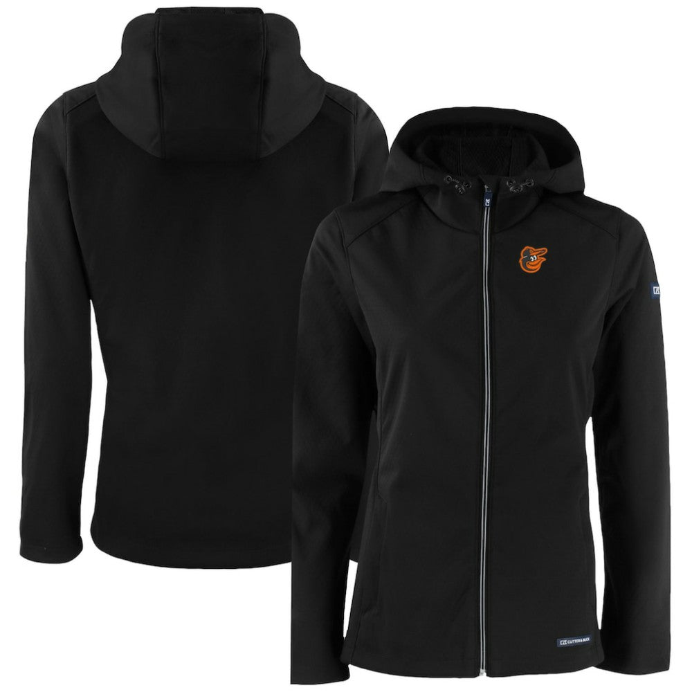 Baltimore Orioles Cutter & Buck Women's Evoke Eco Softshell Recycled Full-Zip Jacket - MLB Jackets