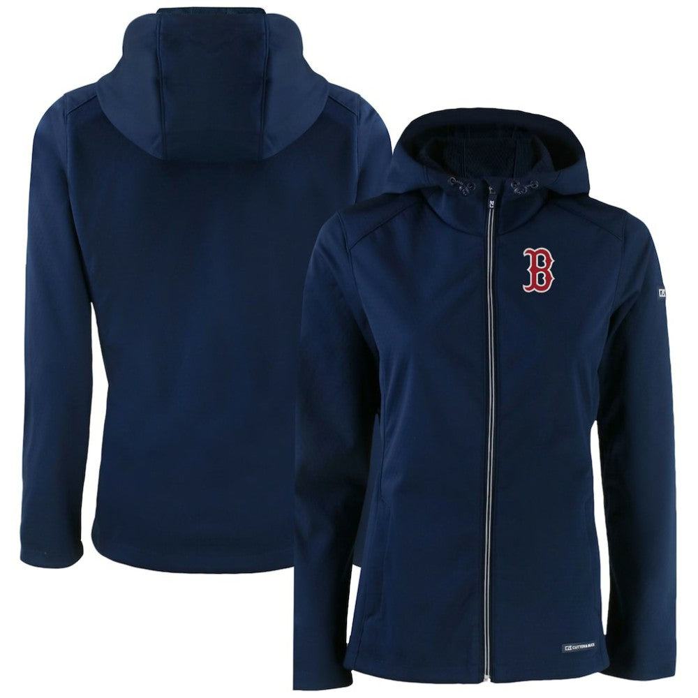 Boston Red Sox Cutter & Buck Women's Evoke Eco Softshell Recycled Full-Zip Jacket - MLB Jackets