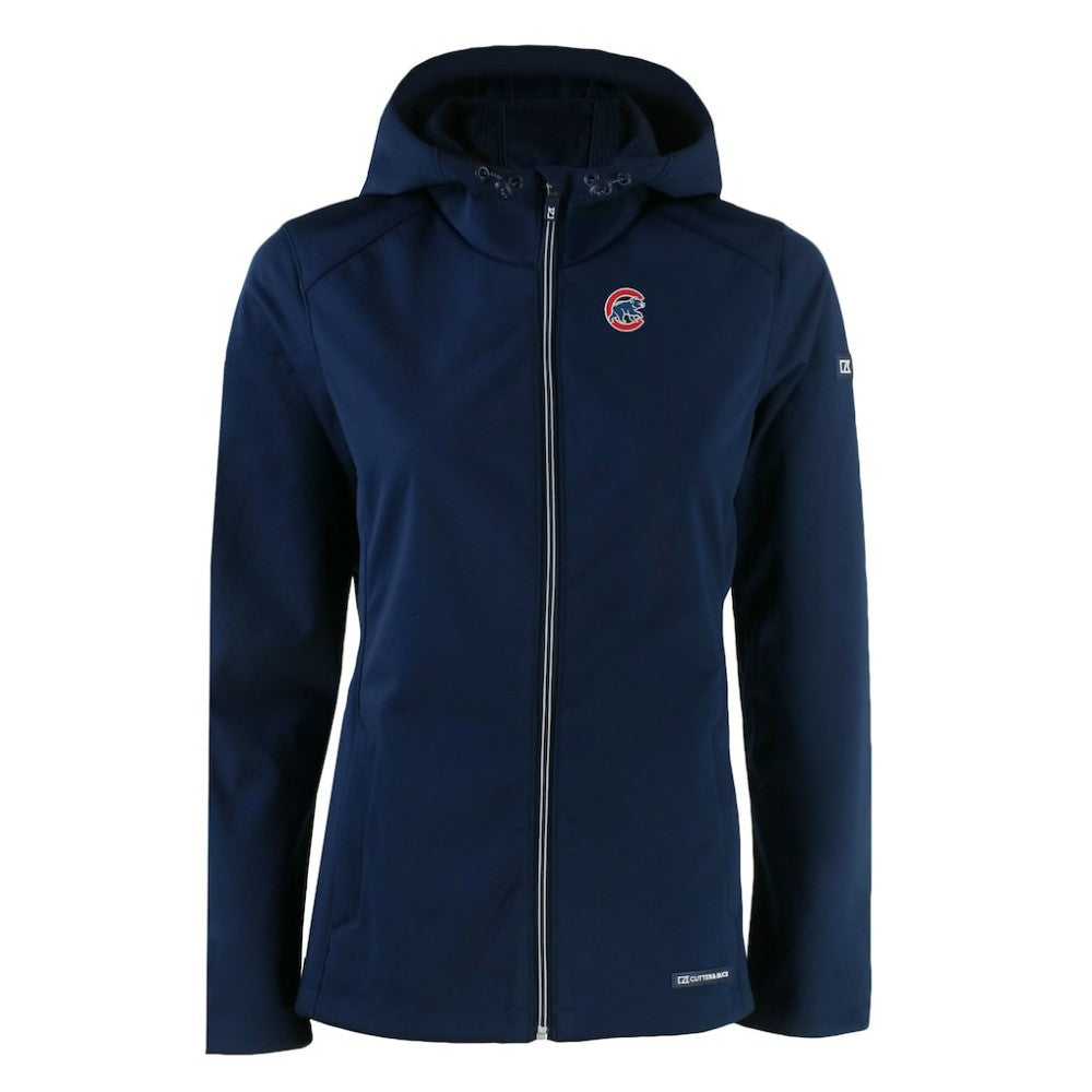 Chicago Cubs Cutter & Buck Women's Evoke Eco Softshell Recycled Full-Zip Jacket - MLB Jackets