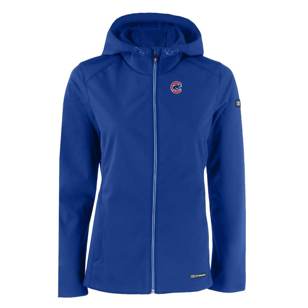 Chicago Cubs Cutter & Buck Women's Evoke Eco Softshell Recycled Full-Zip Jacket - MLB Jackets