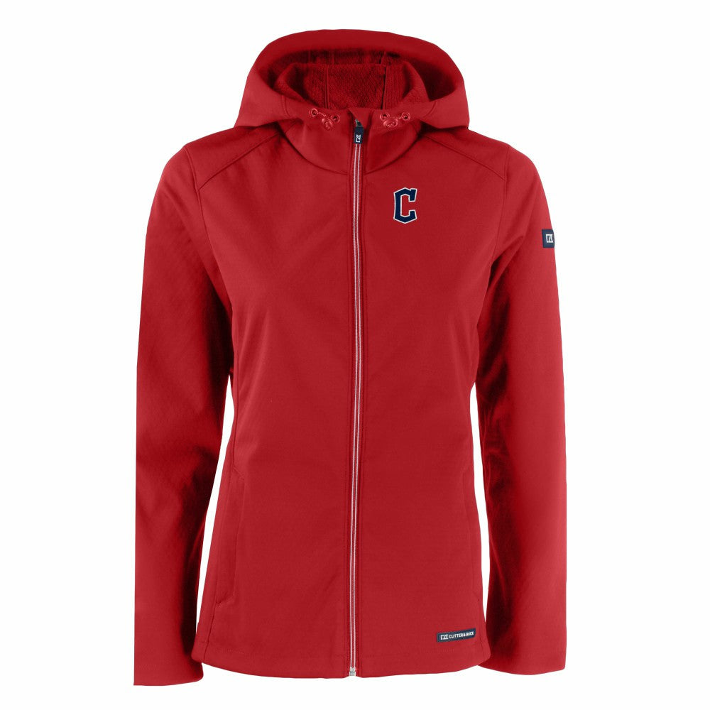 Cleveland Guardians Cutter & Buck Women's Evoke Eco Softshell Recycled Full-Zip Jacket - MLB Jackets