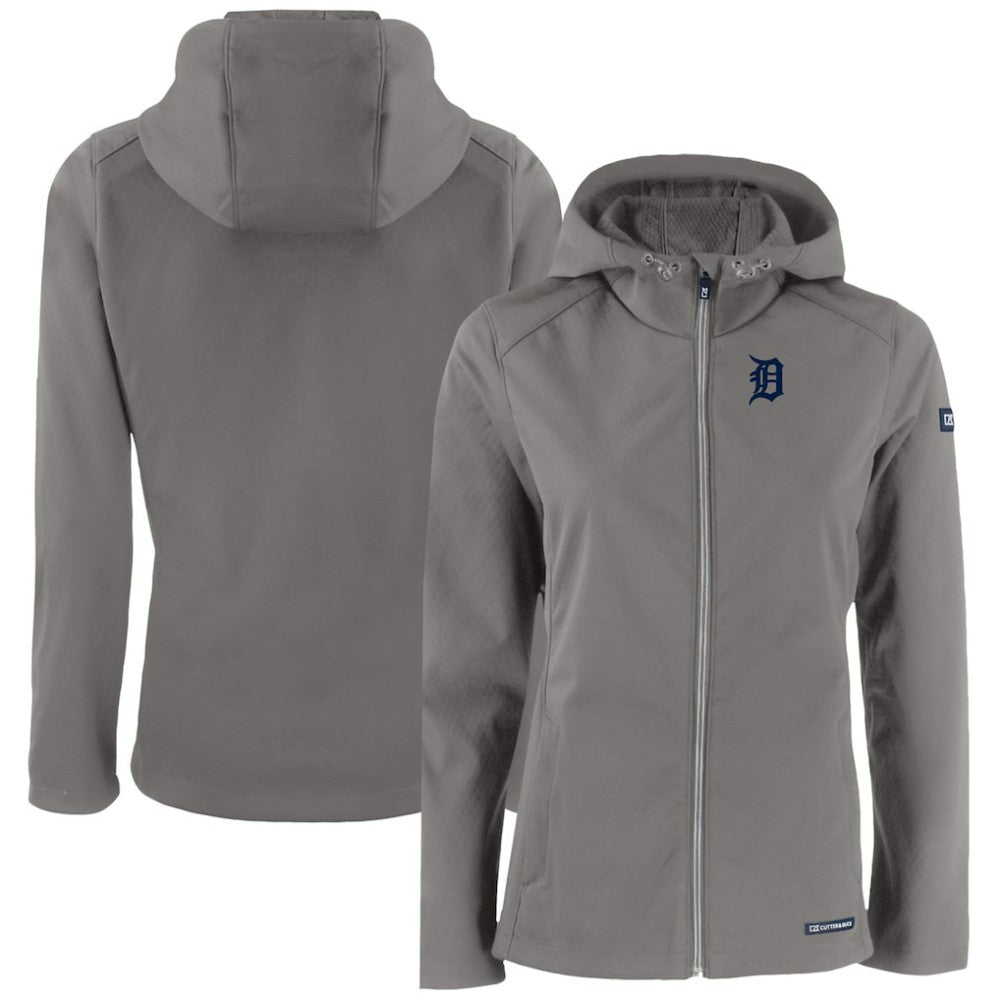 Detroit Tigers Cutter & Buck Women's Evoke Eco Softshell Recycled Full-Zip Jacket - MLB Jackets