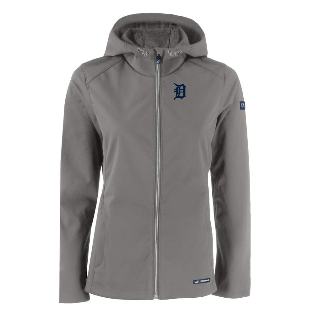 Detroit Tigers Cutter & Buck Women's Evoke Eco Softshell Recycled Full-Zip Jacket - MLB Jackets