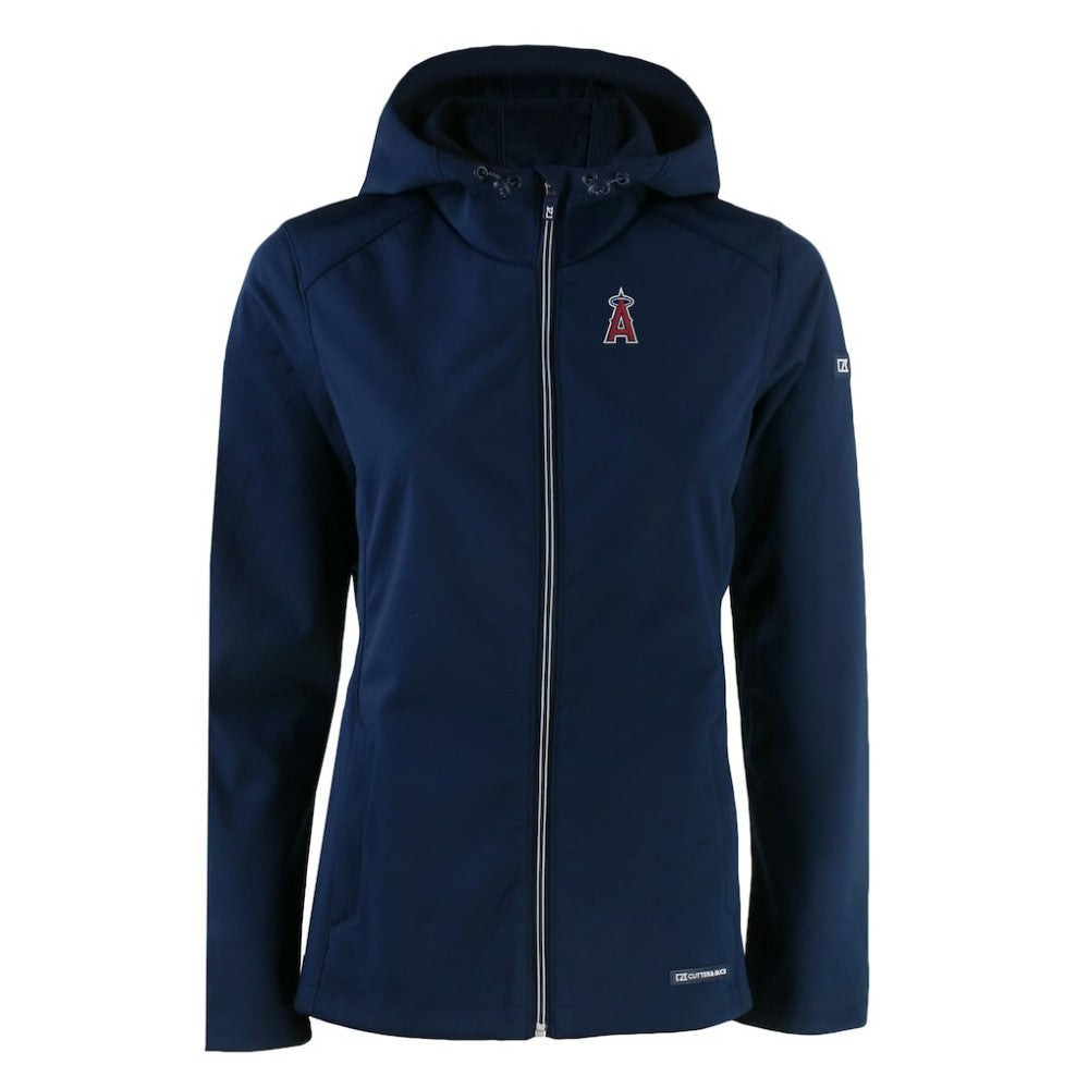 Los Angeles Angels Cutter & Buck Women's Evoke Eco Softshell Recycled Full-Zip Jacket - MLB Jackets