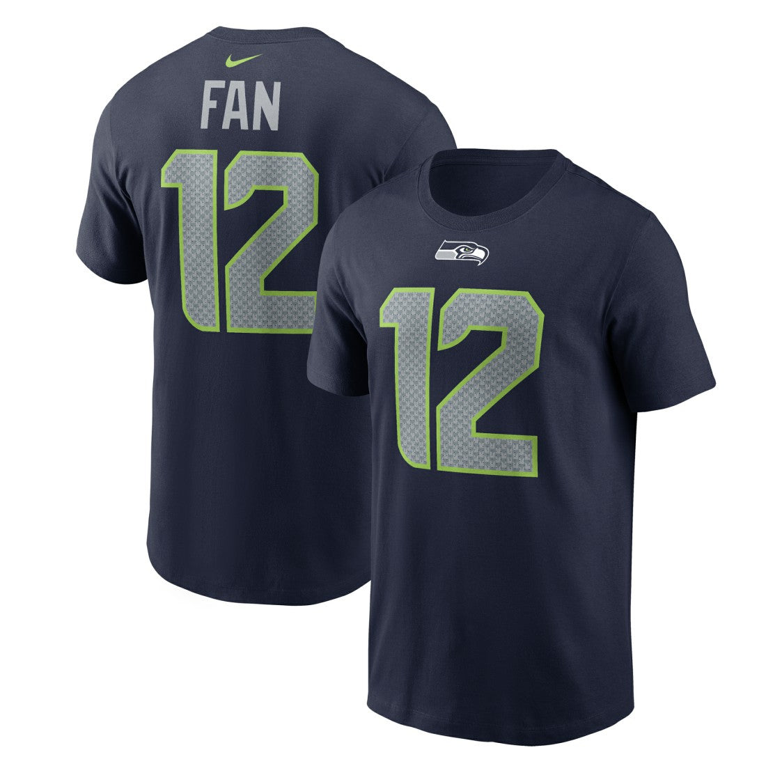 Seattle Seahawks 12s  Name & Number T-Shirt | NFL New