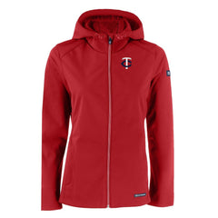 Minnesota Twins Cutter & Buck Women's Evoke Eco Softshell Recycled Full-Zip Jacket - MLB Jackets
