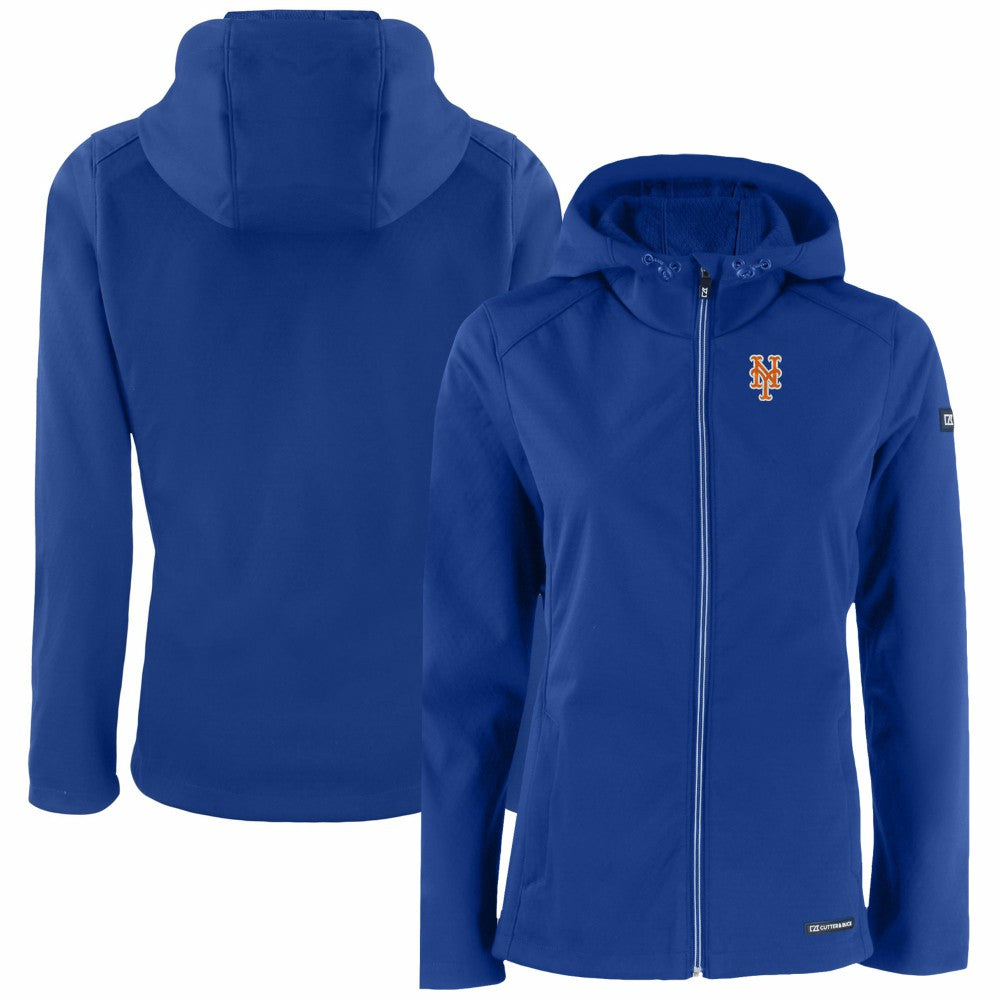 New York Mets Cutter & Buck Women's Evoke Eco Softshell Recycled Full-Zip Jacket - MLB Jackets