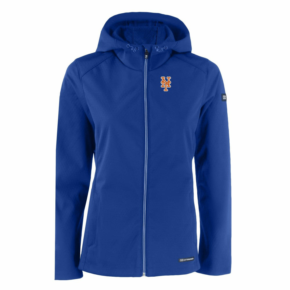 New York Mets Cutter & Buck Women's Evoke Eco Softshell Recycled Full-Zip Jacket - MLB Jackets
