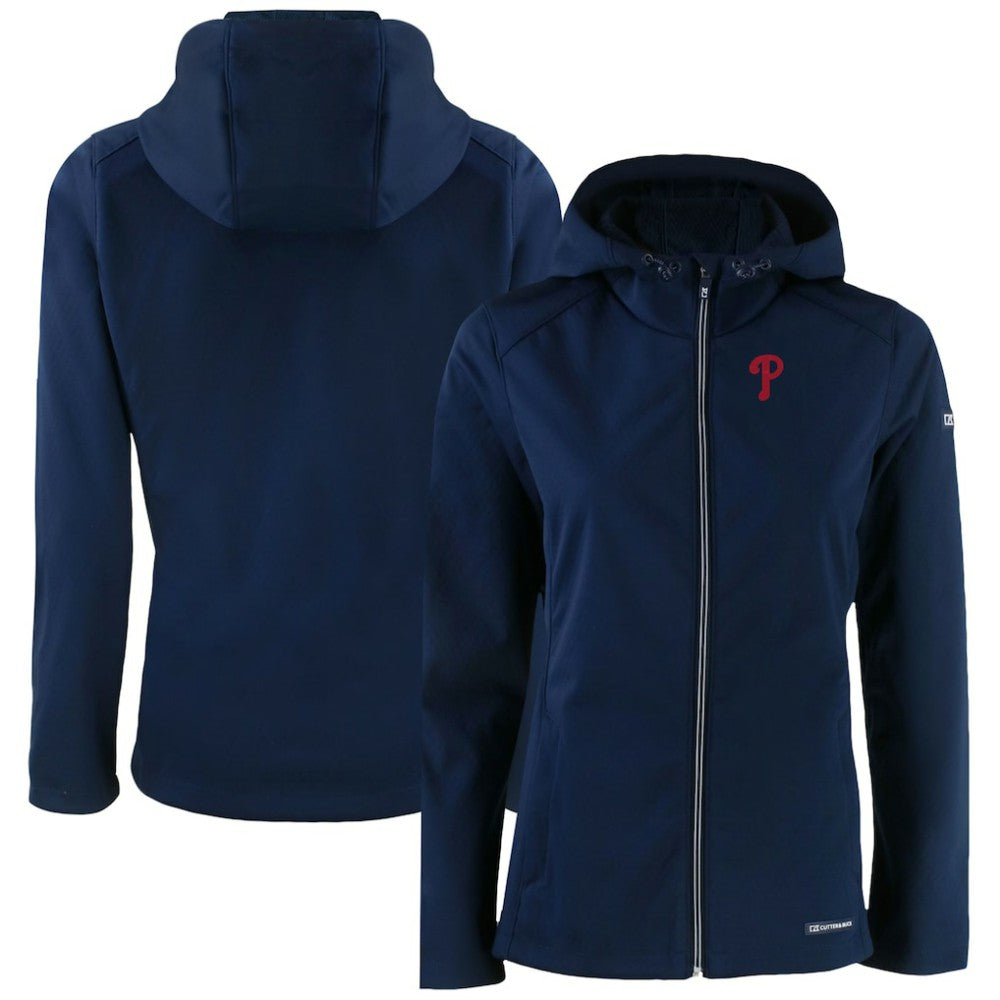 Philadelphia Phillies Cutter & Buck Women's Evoke Eco Softshell Recycled Full-Zip Jacket - MLB Jackets