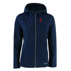 Philadelphia Phillies Cutter & Buck Women's Evoke Eco Softshell Recycled Full-Zip Jacket - MLB Jackets