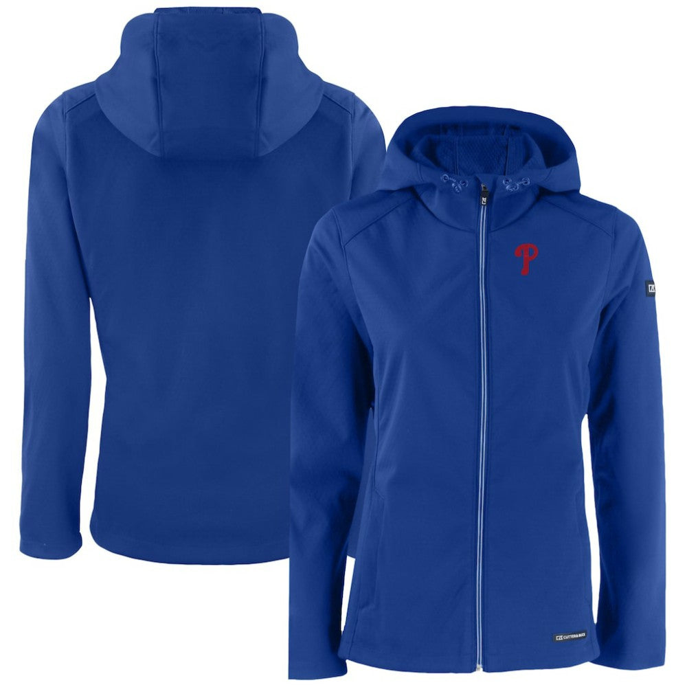 Philadelphia Phillies Cutter & Buck Women's Evoke Eco Softshell Recycled Full-Zip Jacket - MLB Jackets