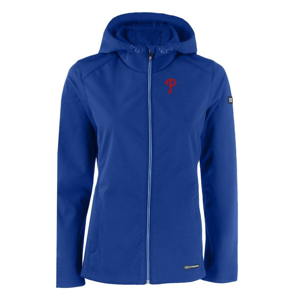 Philadelphia Phillies Cutter & Buck Women's Evoke Eco Softshell Recycled Full-Zip Jacket - MLB Jackets