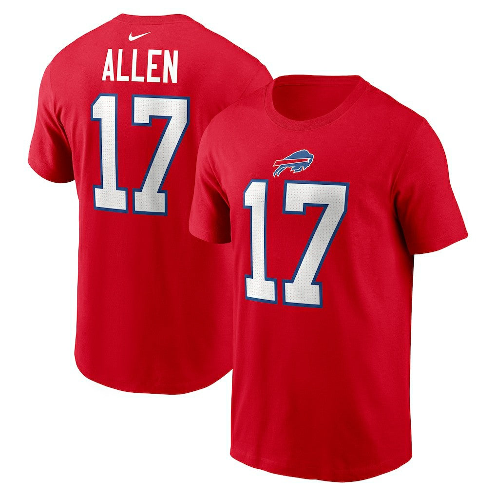 Buffalo Bills Josh Allen  Player Name & Number T-Shirt | NFL Sale