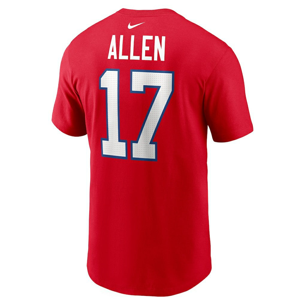 Buffalo Bills Josh Allen  Player Name & Number T-Shirt | NFL Sale