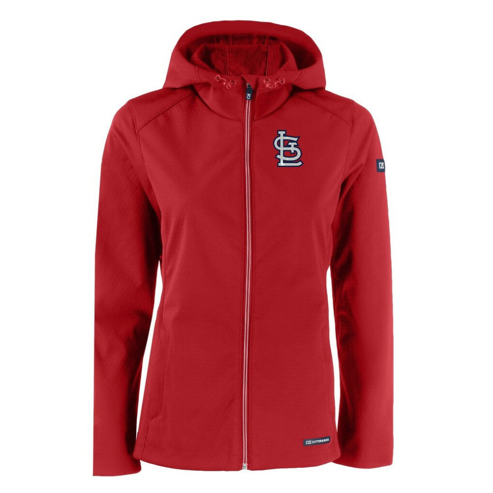 St. Louis Cardinals Cutter & Buck Women's Evoke Eco Softshell Recycled Full-Zip Jacket - MLB Jackets