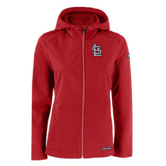 St. Louis Cardinals Cutter & Buck Women's Evoke Eco Softshell Recycled Full-Zip Jacket - MLB Jackets