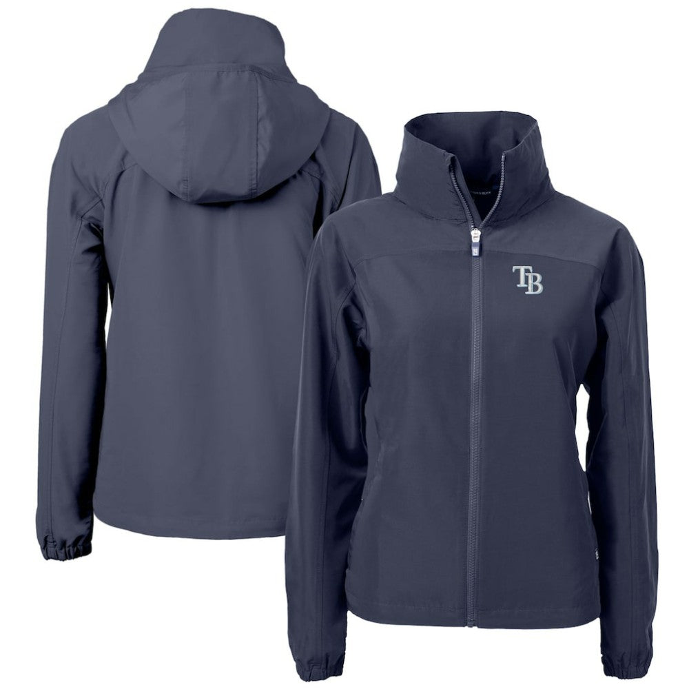 Tampa Bay Rays Cutter & Buck Women's Charter Eco Recycled Full-Zip Jacket - MLB Jackets