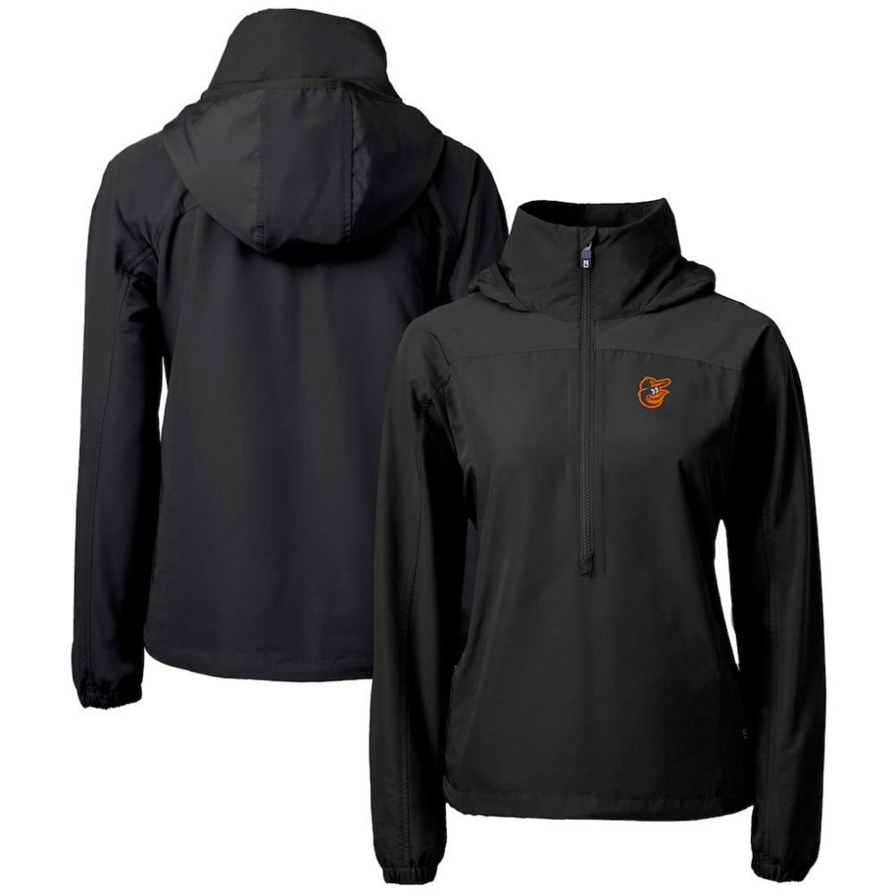 Baltimore Orioles Cutter & Buck Women's Charter Eco Recycled Half-Zip Anorak Jacket - MLB Jackets