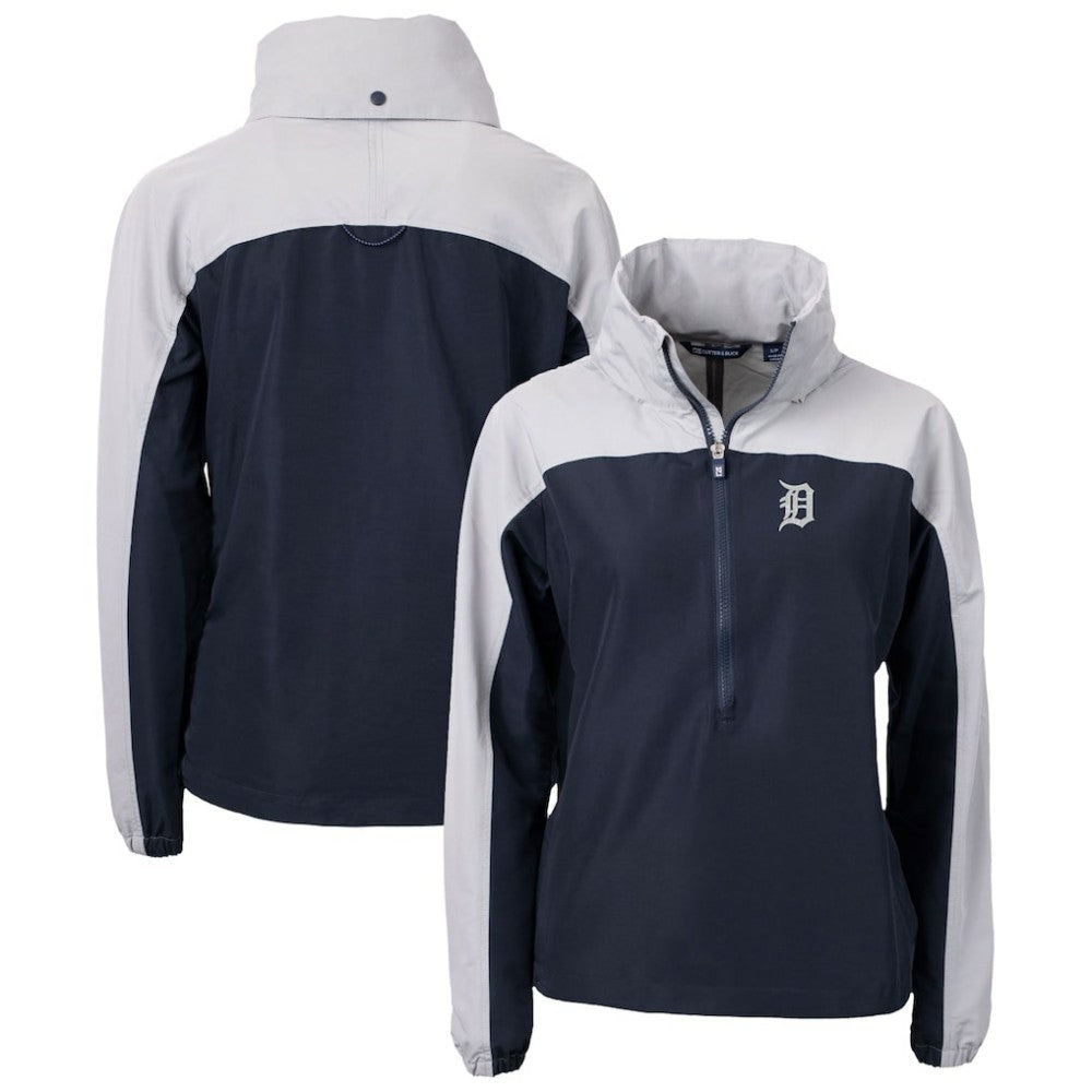 Detroit Tigers Cutter & Buck Women's Charter Eco Recycled Half-Zip Anorak Jacket - MLB Jackets