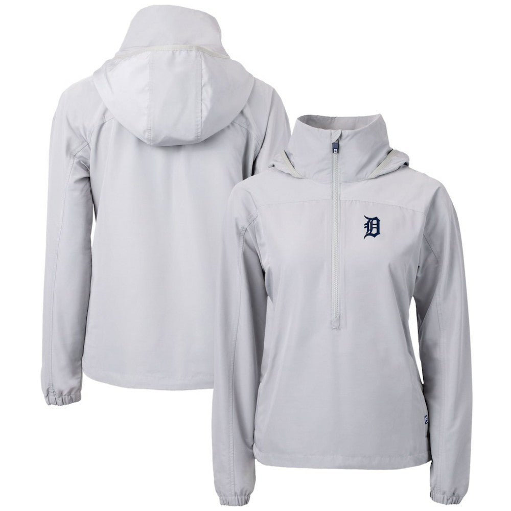Detroit Tigers Cutter & Buck Women's Charter Eco Recycled Half-Zip Anorak Jacket - MLB Jackets