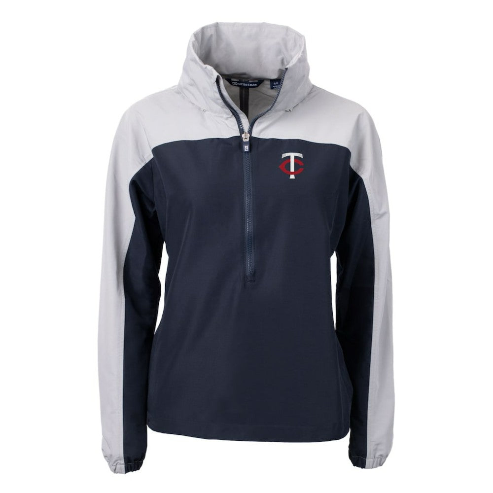 Minnesota Twins Cutter & Buck Women's Charter Eco Recycled Half-Zip Anorak Jacket - MLB Jackets