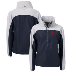Philadelphia Phillies Cutter & Buck Women's Charter Eco Recycled Half-Zip Anorak Jacket - MLB Jackets