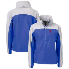 Philadelphia Phillies Cutter & Buck Women's Charter Eco Recycled Half-Zip Anorak Jacket - MLB Jackets