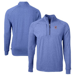 Chicago Cubs Cutter & Buck Big & Tall Adapt Eco Knit Stretch Recycled Quarter-Zip Pullover Top - MLB Pullover