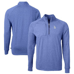 Los Angeles Dodgers Cutter & Buck Big & Tall Adapt Eco Knit Stretch Recycled Quarter-Zip Pullover Top - MLB Pullover