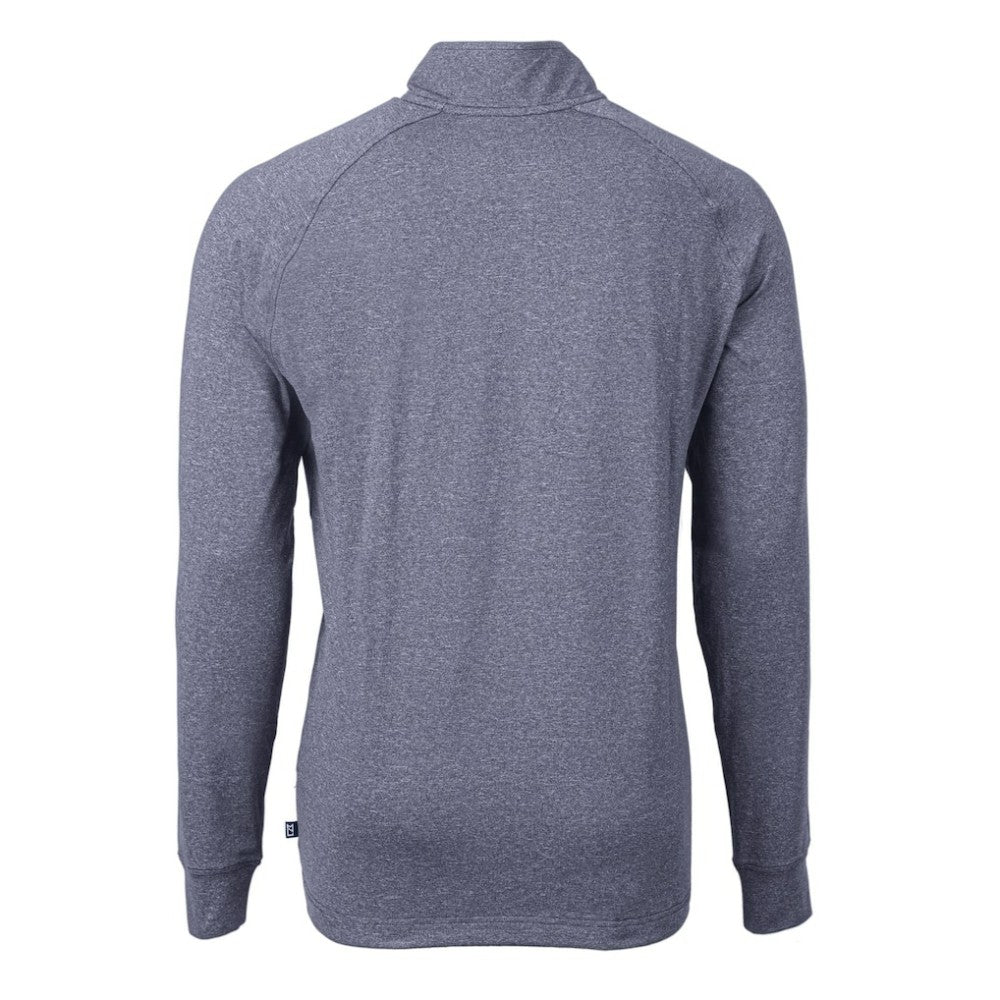 Milwaukee Brewers Cutter & Buck Big & Tall Adapt Eco Knit Stretch Recycled Quarter-Zip Pullover Top - MLB Pullover